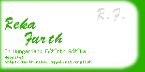 reka furth business card